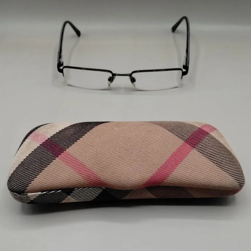 Burberry Black Glasses Half Rim Glasses Frames. With Prescription Lenses